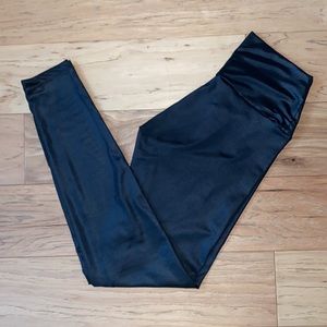 Black High Shine legging size small inseam 26 inch length